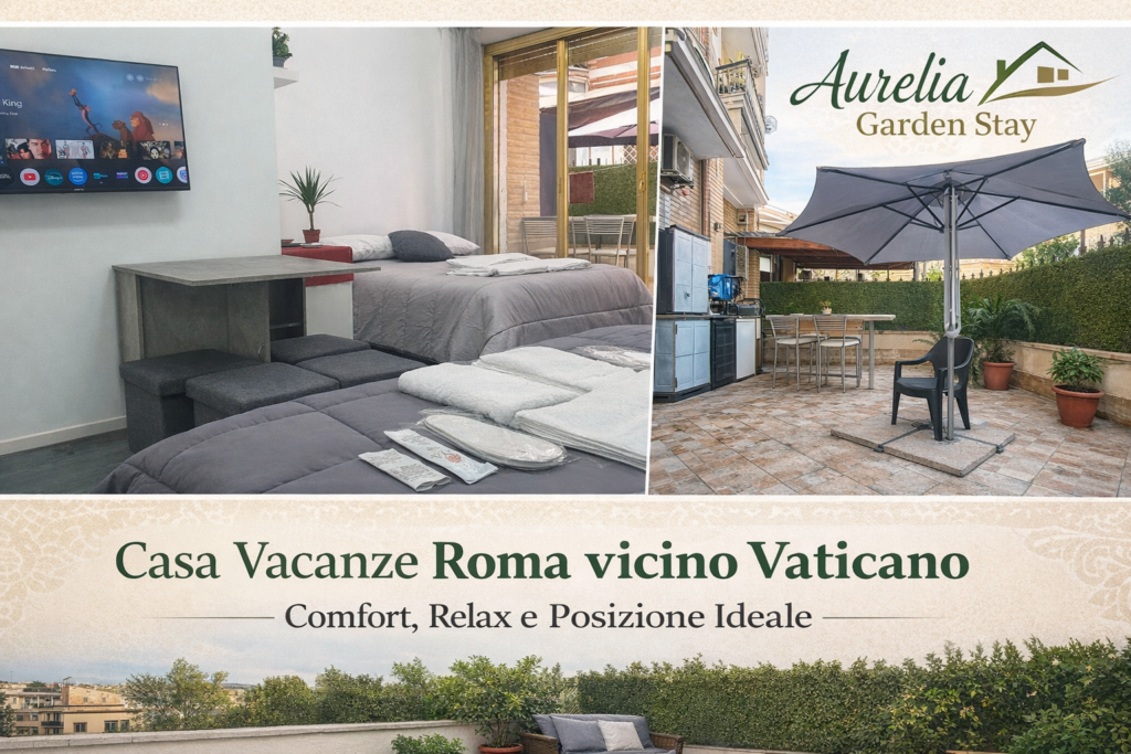 Casa Vacanze Roma con giardino privato, Aurelia Garden Stay, appartamento tranquillo con giardino di 30 mq, a pochi minuti dal Vaticano e dalla Metro A Cornelia.