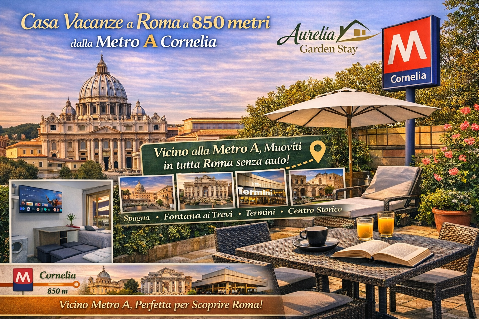 Casa Vacanze Roma vicino Metro A Cornelia